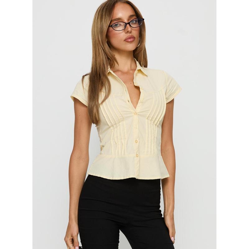 Wilmot Blouse Buttermilk Poplin