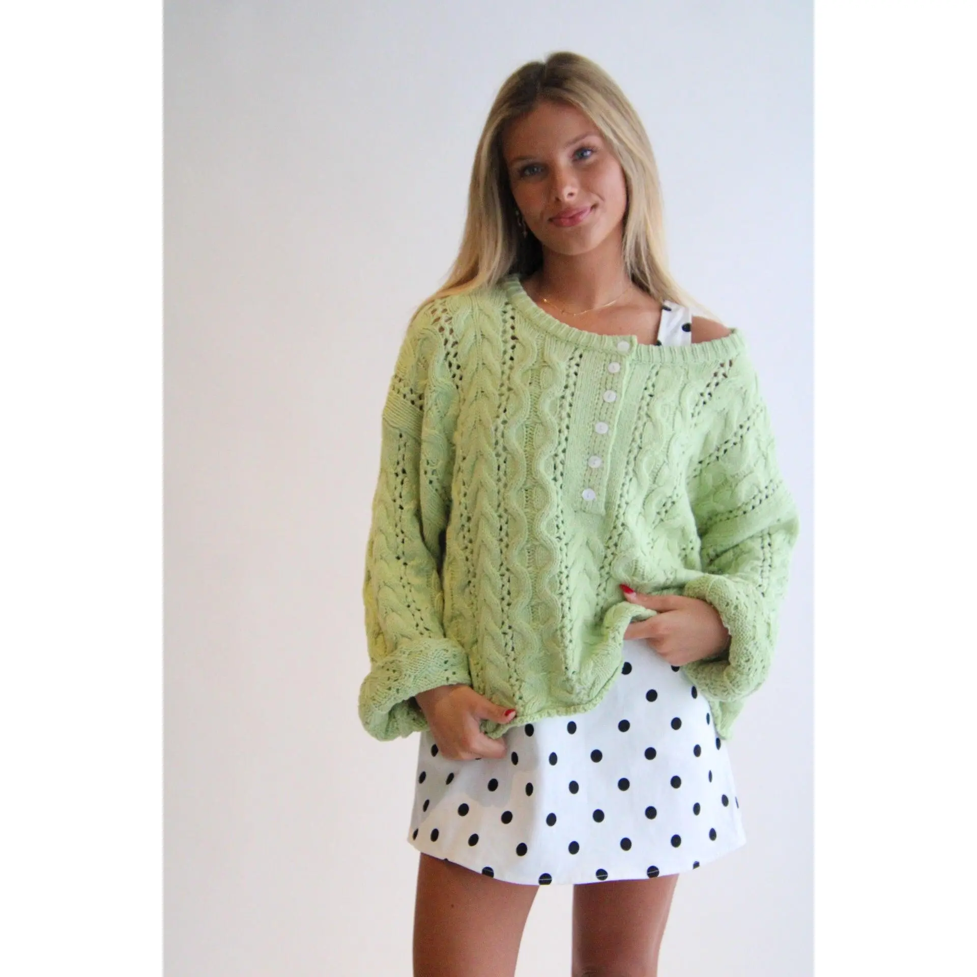 Nora Lightweight Cable Knit Sweater