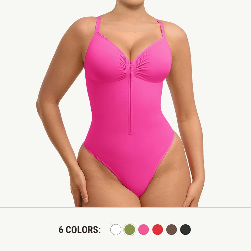 FeelinGirl Seamless Covered Bust Jumpsuit Thong Bodysuit Peach heart collar Fit Womenswear Comfort Shapewear Breathable Comfortable Day Sleeveless Corset Zipper TikTokShopBlackFriday