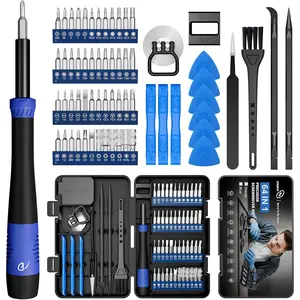 Small Precision  Set 64- with Torx, Triwing, Pentalobe, Electronics Repair Tool Kit for Computer, PC, Laptop, Macbook, Tablet, Phone, PS5, , , Glass, Ring Doorbell