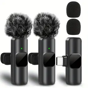 Portable Wireless Lavalier Microphone Set, Compatible with Type-C Interface Mobile Phones, Lightweight and Plug-and-play, Suitable for Short Video Shooting, Live Streaming and Other Scenarios, A Must-have Tool for Content Creators