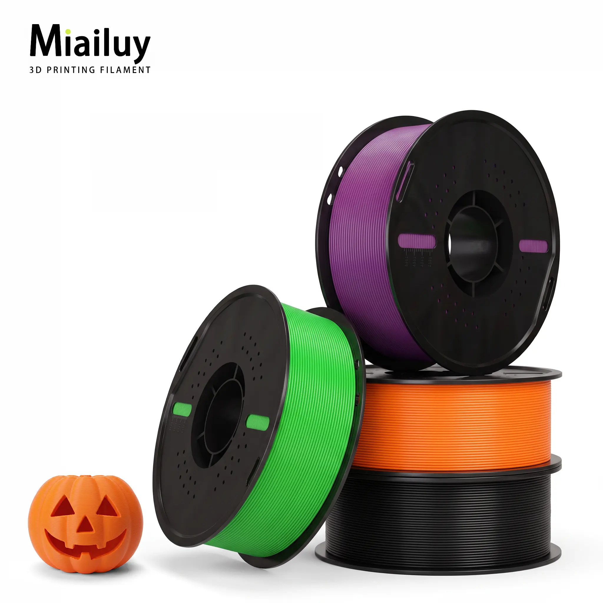 Miailuy Opaque PLA+ 3D Printer Filament Spool, 1.75mm 1kg Vacuum-Sealed, Tangle-Free, Clog-Free, Low Warping, High Compatibility with Anycubic FDM Printers, Easy Smooth Vibrant Color Printing, General-Purpose for All Skill Levels (3D Printing Supplies), C