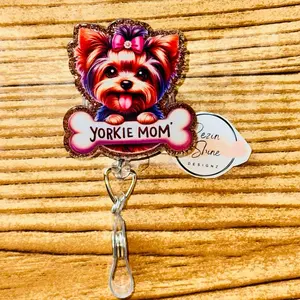 Yorkie Mom Badge Reel