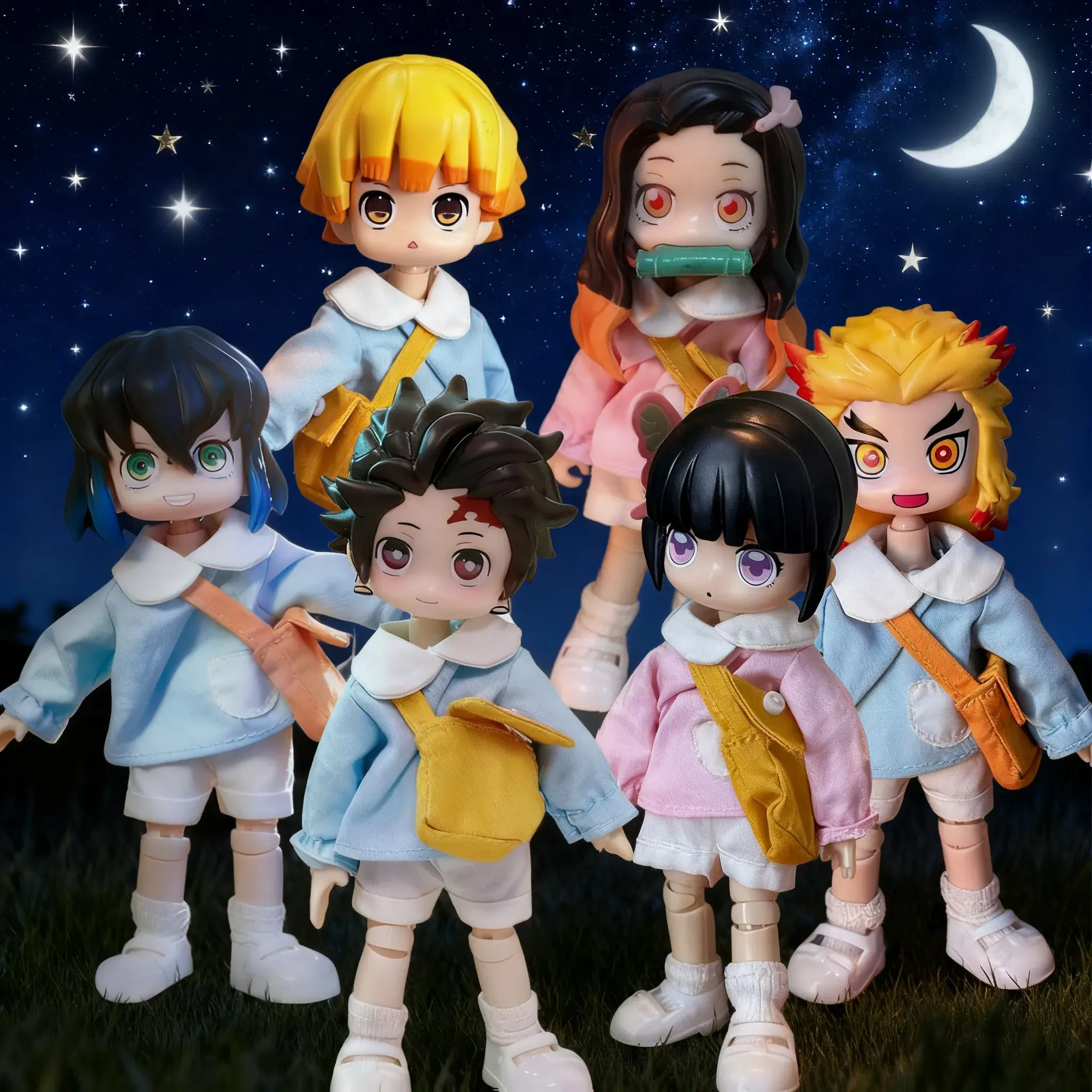 Creative Figures Toys 5 Inches Jointed Doll Anime Figures with Capsule Bag, Cute Dress Up Doll with Joints Collection Action Figure Toys Gift for Girls Boys Collector Set
