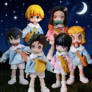 Creative Figures Toys 5 Inches Jointed Doll Anime Figures with Capsule Bag, Cute Dress Up Doll with Joints Collection Action Figure Toys Gift for Girls Boys Collector Set