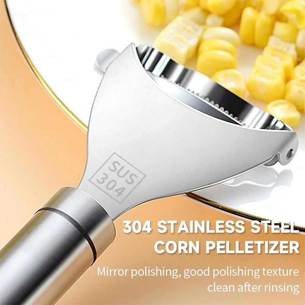 2 Counts Corn Peeler, Ergonomic Stainless Steel Corn Peeler,304Commercial-Grade Corn Shucker,Kitchen Gadget for Removing Corn Kernels from Cob Traditional Utensils Handy Sturdy