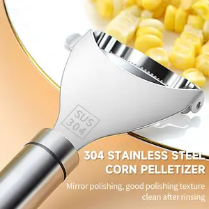2 Counts Corn Peeler, Ergonomic Stainless Steel Corn Peeler,304Commercial-Grade Corn Shucker,Kitchen Gadget for Removing Corn Kernels from Cob Traditional Utensils Handy Sturdy