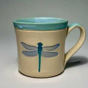Matt Burton Pottery, "Dragonfly" mug
