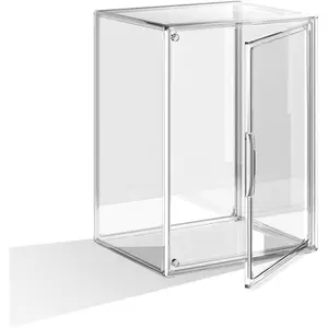 Clear Acrylic Display Case, Extra Large Stackable Storage Bins Magnetic Attraction Lids, 1 Pack Acrylic Box Showcase for Collectibles, Figures, Cosmetic, Purse, Handbag, Wallet, 10.7x10.2x14.2 inch