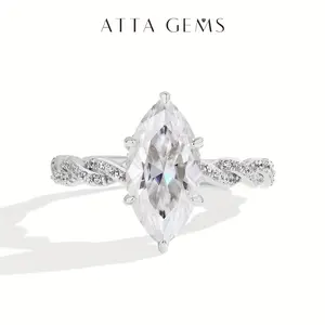 A 2.5-carat S925 Silver Ring, A Classic Six-prong Luxurious Ring Suitable For Both Daily And Special Occasions, A New Year'S Gift For Ladies