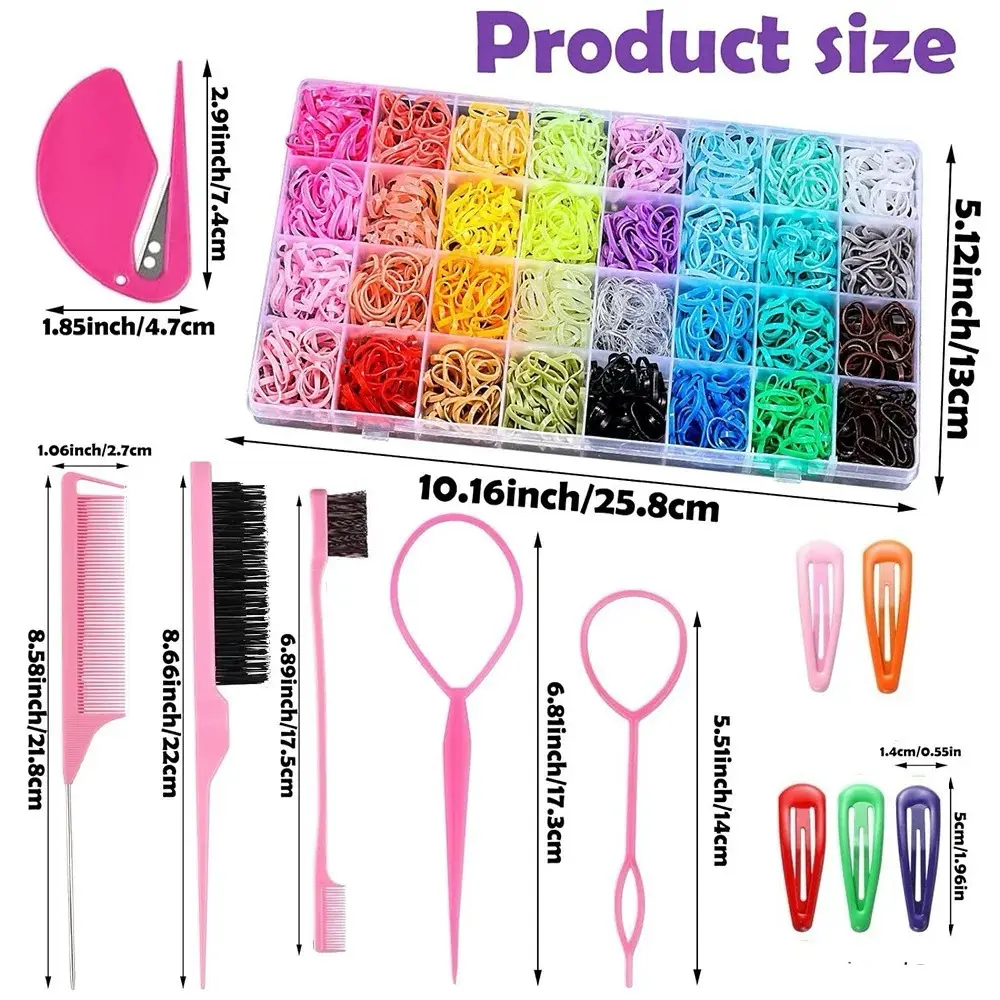 32-color small rubber bands + pink 11-piece set