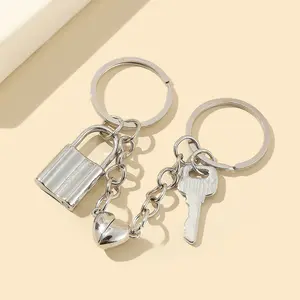 Magnetic Lock & Key Couple Keychain Set,Romantic Matching Gift for Him & Her