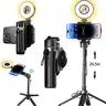 USfoture 6-in-1 Magnetic Compact 20.5in Selfie Stick with LED Light, Rechargeable Remote Control - Converts to Mini Tripod, Cellphone Camera Grip, Handheld Stabilizer, Mobile Phone Stand for iPhone, Accessories, Tripod Selfie, 360° Angle Control