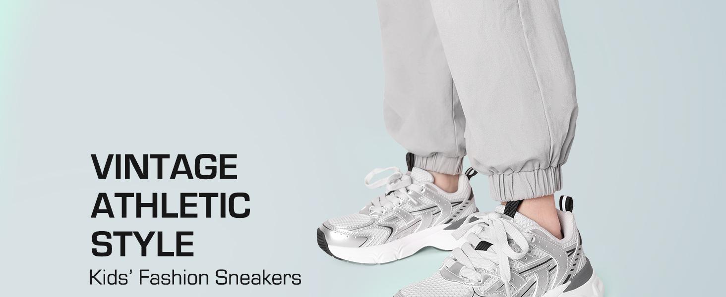 Dream Pairs Kids Shoes Boys Girls Sneakers Tennis Shoes Lace-up Unisex-Child LilLegends Lightweight Breathable Walking Shoes