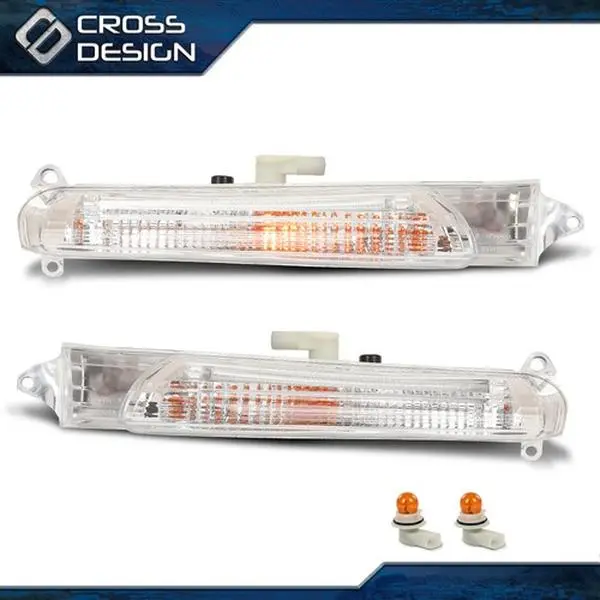 CROSSDESIGN Sturdy Car Side Turn Signal Lights 1 Pair (Left/Right Set), Easy-Install Direct Replacement Indicator Lights For 2008-2010 Porsche Cayenne Front Bumper LH+RH Sides