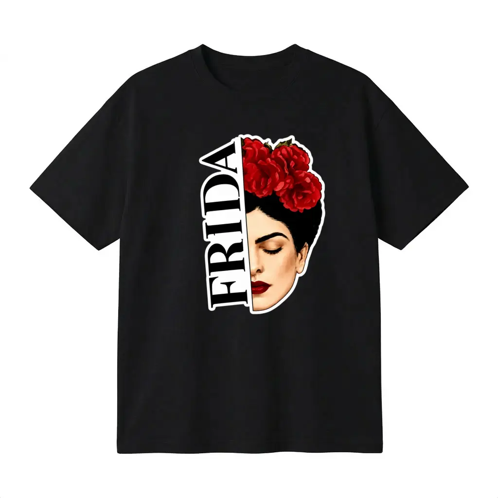 Men's Oversized Loose Fit Classic Cotton Short-Sleeve T-Shirt, Soft Breathable Matching Streetwear Tops with Woman Portrait Art Print, Athletic Casual All Seasons Apparel, Inclusive Sizes, Machine Washable, Avoid High-Temperature Bleaching