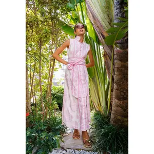 Sleeveless Marrakech Kaftan | Blush SUE SARTOR Marigold
