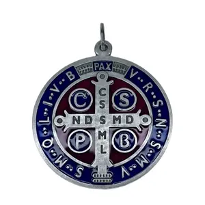 Saint Benedict Medallion 3.8 Inches Metal