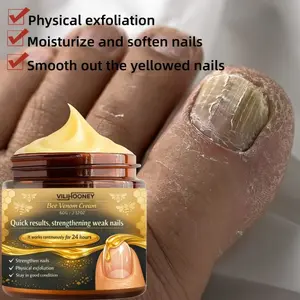 Bee Venom Nail Cream with Plant Extracts, Deep Penetration Formula, Strong & Healthy Nails, Moisturized with Honey, Ceramide, Hyaluronic Acid