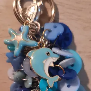 Chunky Button Keychain