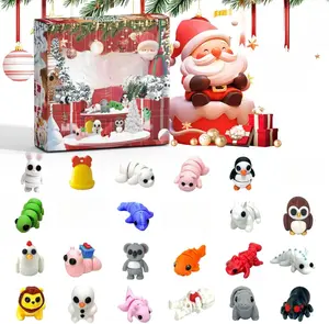 Christmas Advent Calendar 2025,Advent Calendar,with 24 3D Printed Animals Collectible for Kids Adult Teens,Christmas Countdown Calendar,Ornaments Decorations Gifts