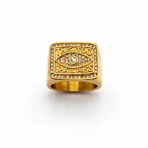 This Too Shall Pass Evil Eye Signet Ring