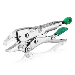 SK Curved Jaw Locking Pliers, Premium CR-V Construction, Ergonomic Anti-slip Handle, Ideal for Welding or Assembly