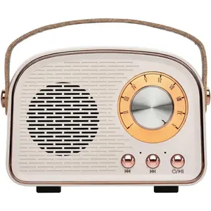 Retro  Speaker,  Speaker,Outdoors  Portable  Speaker Supports TWS Pairing/U-Disk/TF Card/AUX for ,Travel,Outdoor (White)