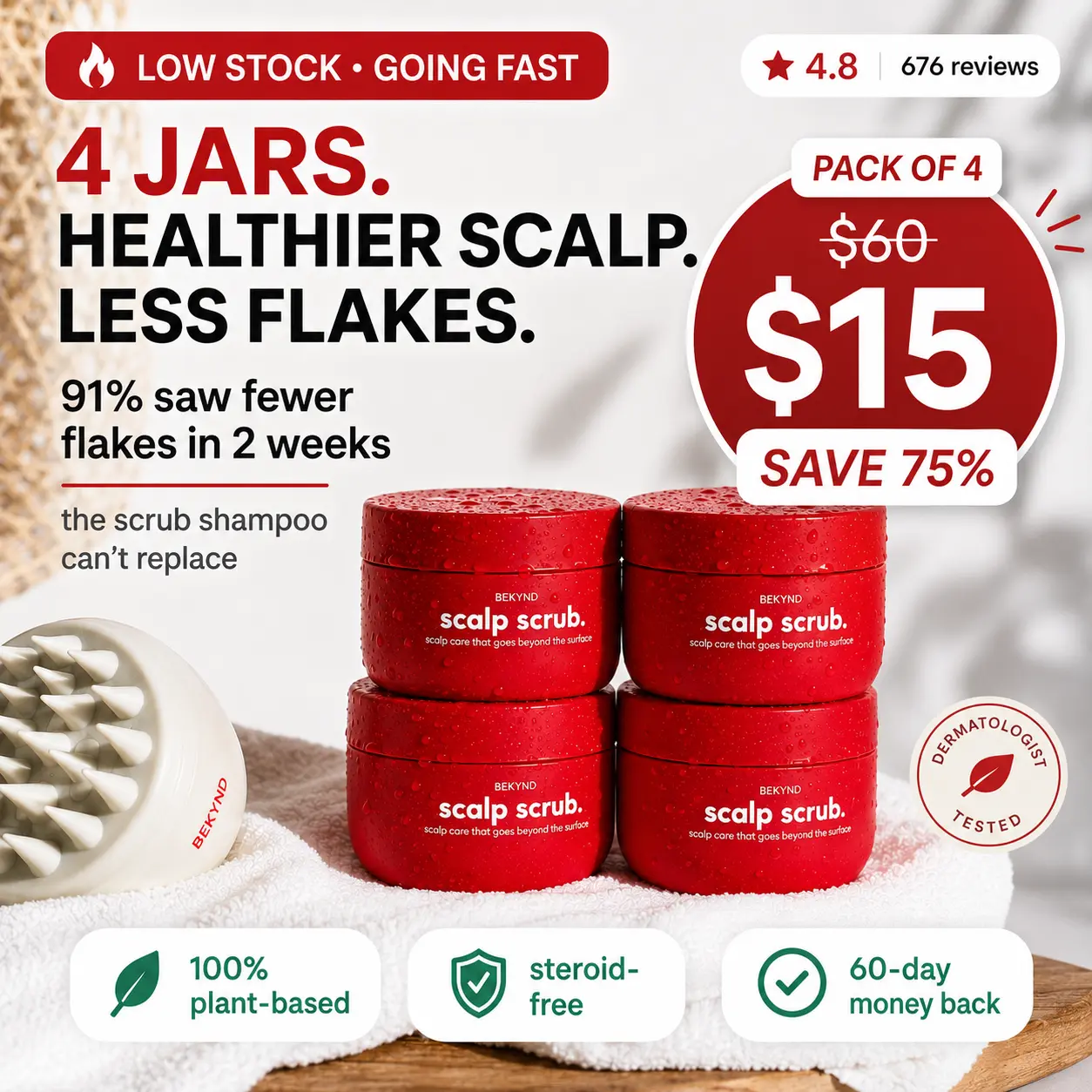 BEKYND Revive + Restore Scalp Scrub Set of 4