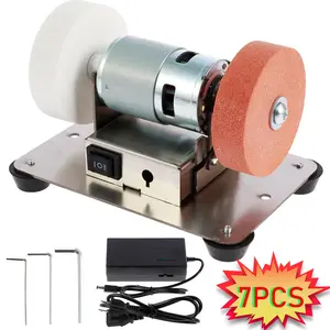 3-in-1 Mini Belt Sander 7/37/107PCS Kit - 7-Speed Knife Sharpener & Polisher for Wood/Metal/DIY Crafts Home Kitchen