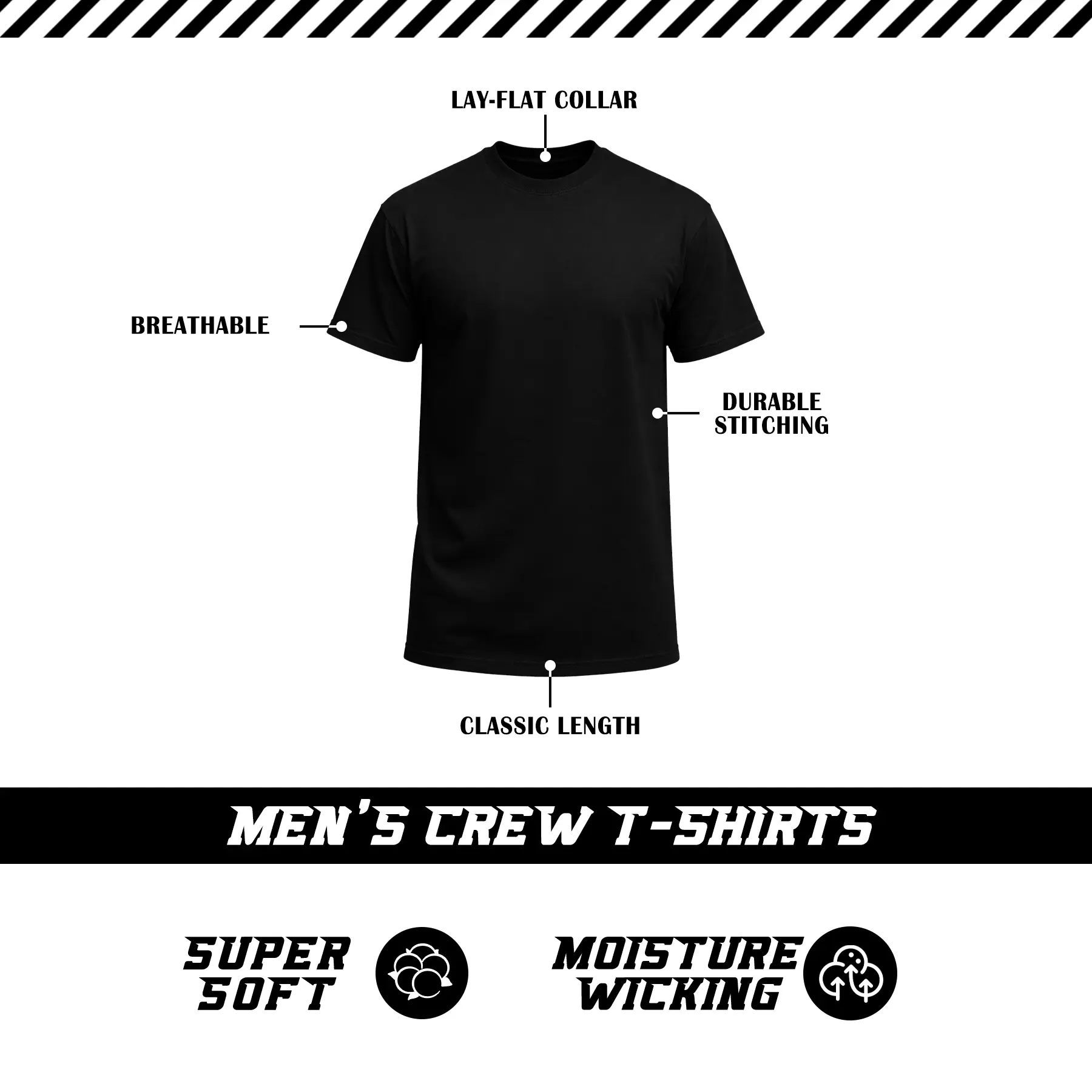 12-Pack $39.99 The more you buy,the lower the price. Stock up! Men's Black Crew Neck T-Shirt,Short Sleeve,Comfort Fit undershirts basic T-shirt Cotton Blend Basic Tee Easy Care Durable Menswear Top outdoorfun 12-Pack $39.99 The more you buy,the lower the price. Stock up! Men's Black Crew Neck T-Shirt,Short Sleeve,Comfort Fit undershirts basic T-shirt Cotton Blend Basic Tee Easy Care Durable Menswear Top outdoorfun