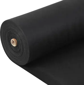 Geotextile Landscape, 4ft x 100ft & 6oz Geotextile Fabric, PP Drainage 350N Tensile Strength & 440N Load Capacity, for Driveway & Road Stabilizationr, Erosion Control, French Drains Durable Black Ground Cover