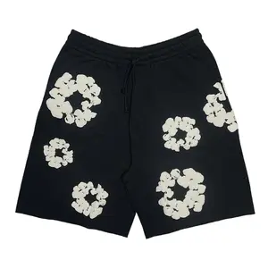 Denim Tears The Cotton Wreath Shorts Black White