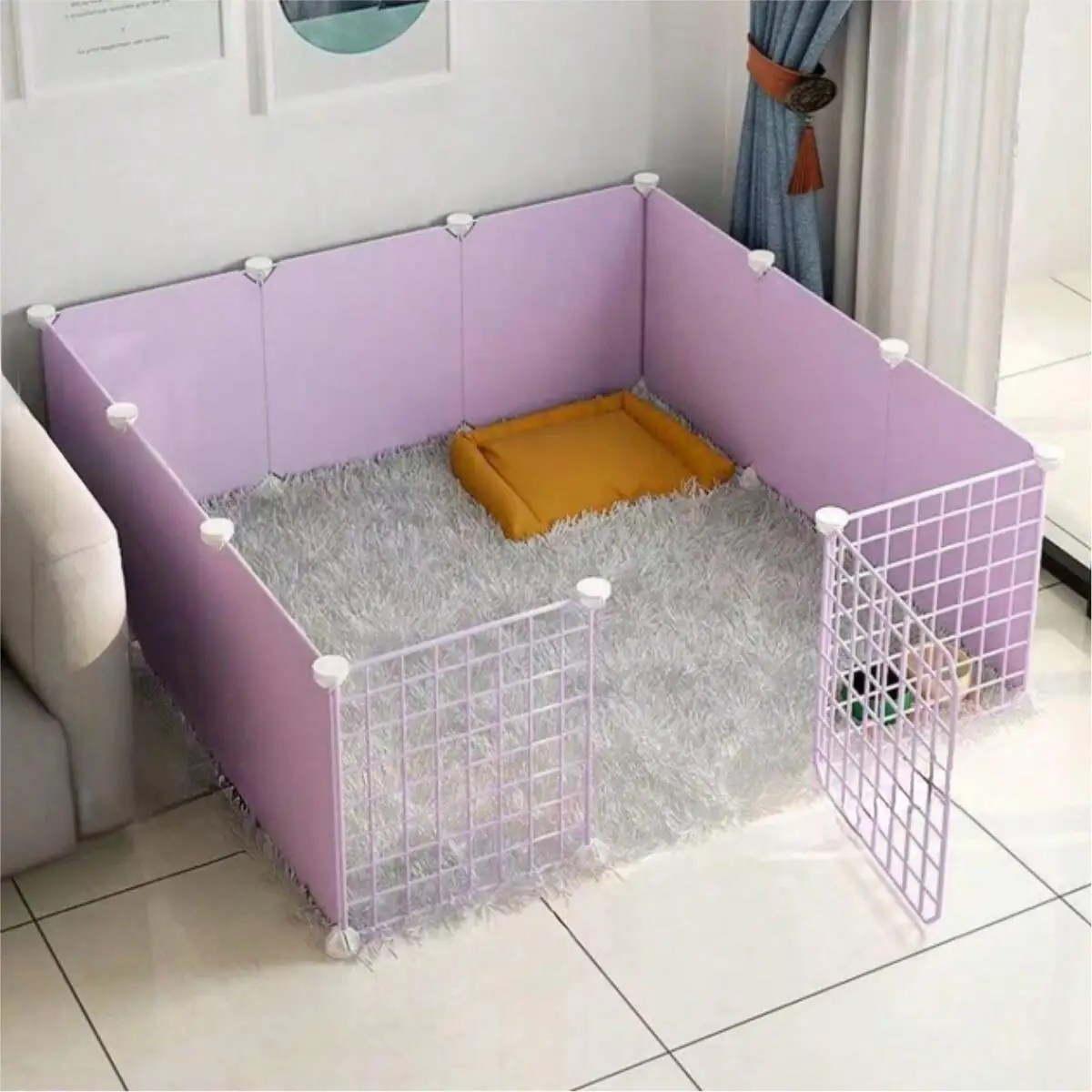 Free Assembly Pet Cage with Door, 1 Set Pet Fence& Playpen, Pet Supplies for Small Dogs & Cats, Dogs & Cats Supplies, Pet Products