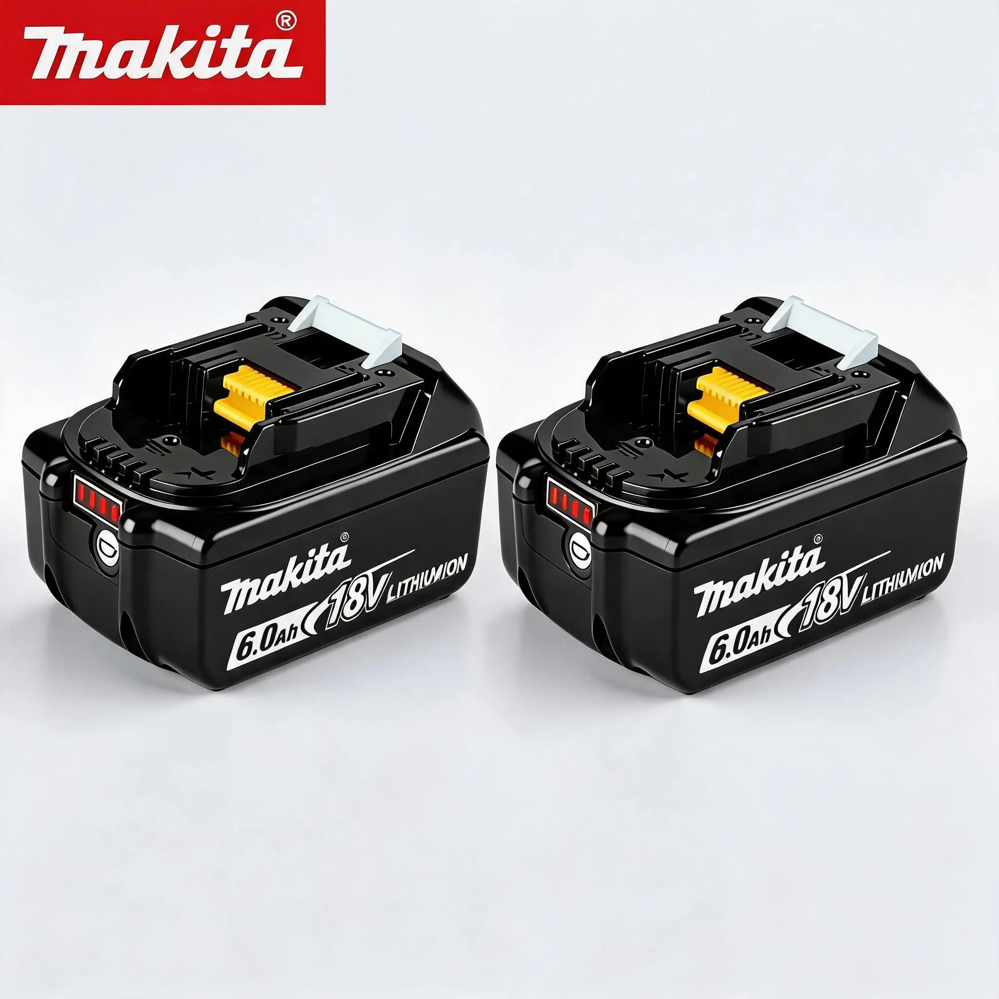 Makita 18V, 6AH High-capacity Lithium Battery.Suitable for use in Makita BL1830B, BL1850B, BL1850, BL1840, BL1860, and BL1815 18V power tools.