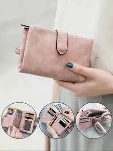 Women's Wallet with 16 Card Slots, Large Capacity, Tri-Fold Design, Zipper Pocket, Vintage Unisex, Durable and Fashionable,The perfect gift for both men and women， Perfect Gift，Trifold Wallet, Christmas gifts, Valentine's Day gifts