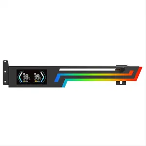 Z-X6 Temperature Display Graphics Card Bracket 5V 3PIN ARGB AURA SYNC VGA Holder Height Adjustable