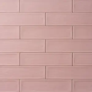 Chanelle Princess Pink 3x12 Glossy Ceramic Tile Sample