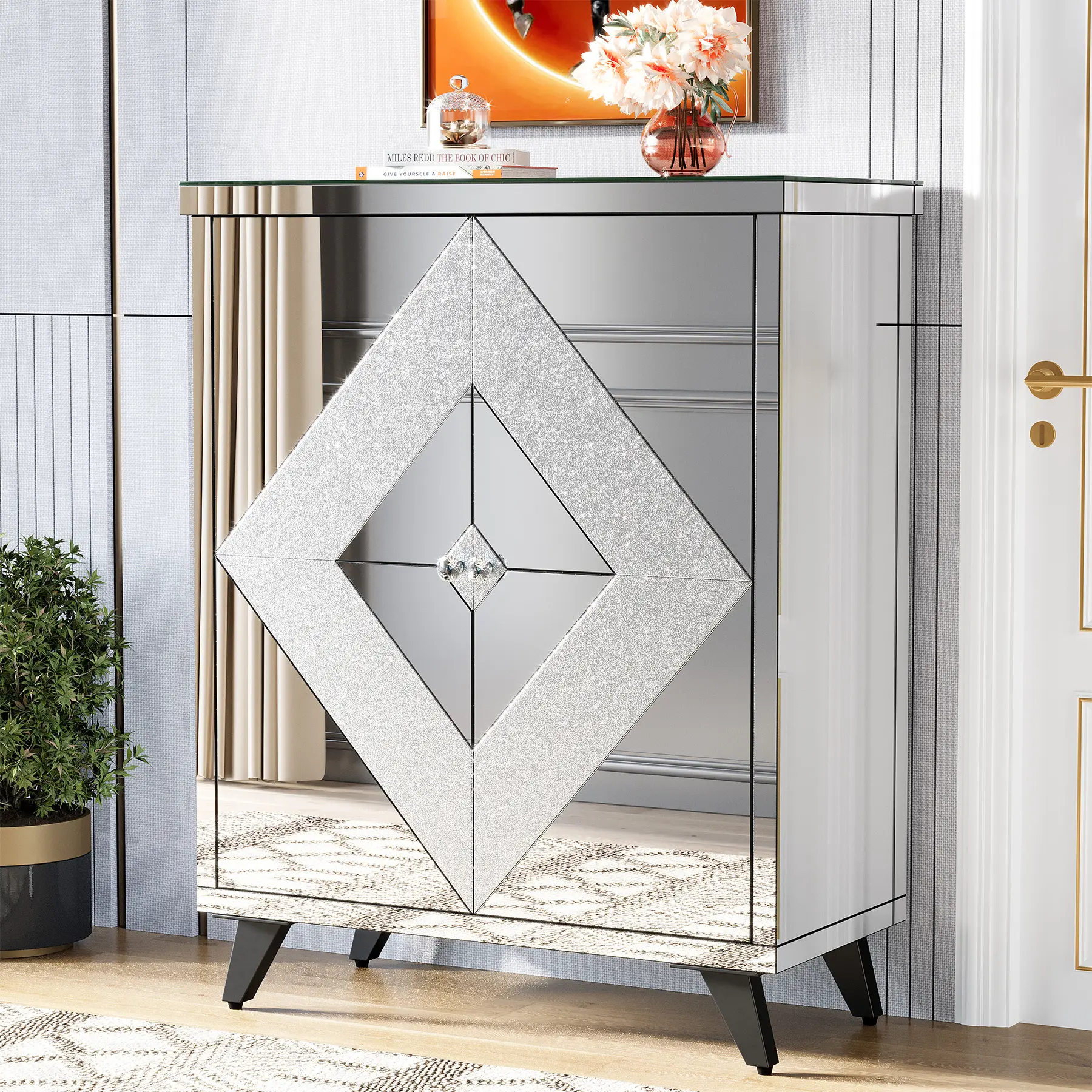 Mirrored Storage Cabinet (37" ) 