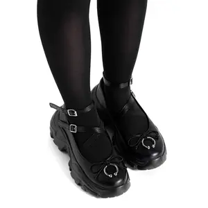 Black Swan Sneaker - Platform Goth Balletcore Shoes