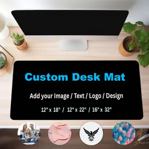 Custom Desk Mat with Your Logo, Photo, Text or Artwork, Personalized Office or Gaming Gift, Desk Accessory, Large Gaming Mousepad