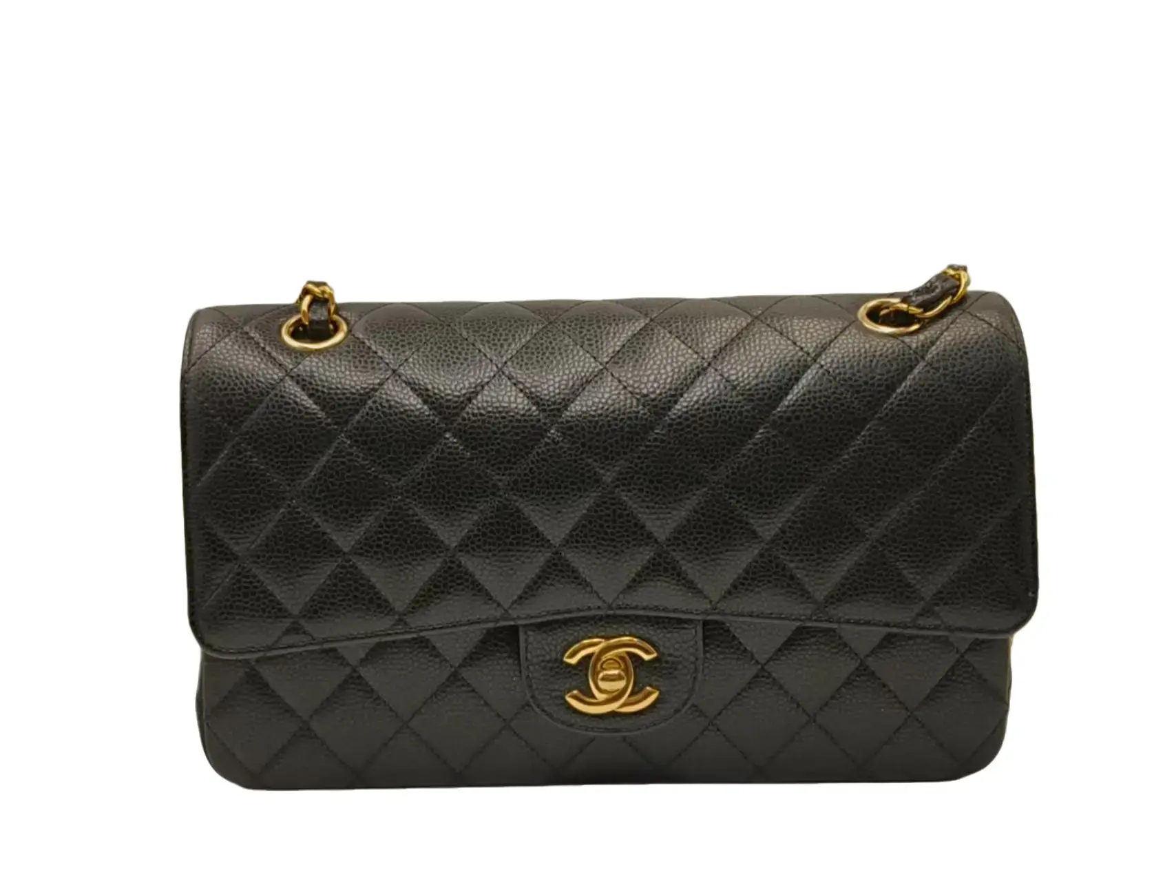 Pre-owned CHANEL Classic Flap Caviar Calfskin Medium Size Crossbody Bag