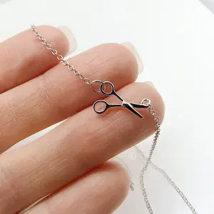 Dainty Scissor Necklace - Solid .925 Sterling Silver