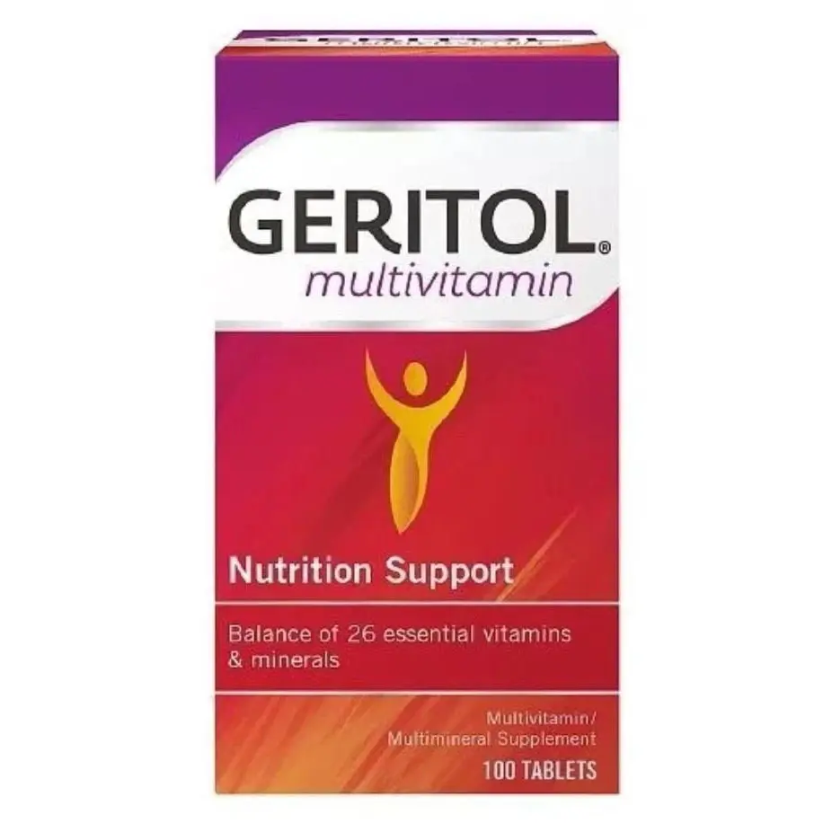 Geritol Vitamins Multivitamin & Mineral Supplement 100 Tablets Each Healthcare Iron