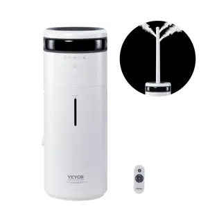 VEVOR Humidifier for Home Large Room,  Commercial Humidifier for Whole House 1291.7 sq ft, 16L Water Tank & Night Light & 12h Timer & Auto Shut-Off , Greenhouse, Commercial Branch Tube w/ 360° Nozzle