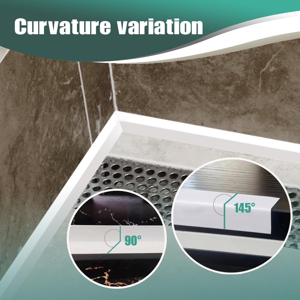 Waterproof Self-Adhesive Caulk Tape (1.5" Wide Coverage x 10.5Ft Long Run) - PVC Sealing Tool with Waterproofing, Built for Bathroom Moisture Exposure, Kitchen Edge Seal, Flexible Seal for Toilet Base