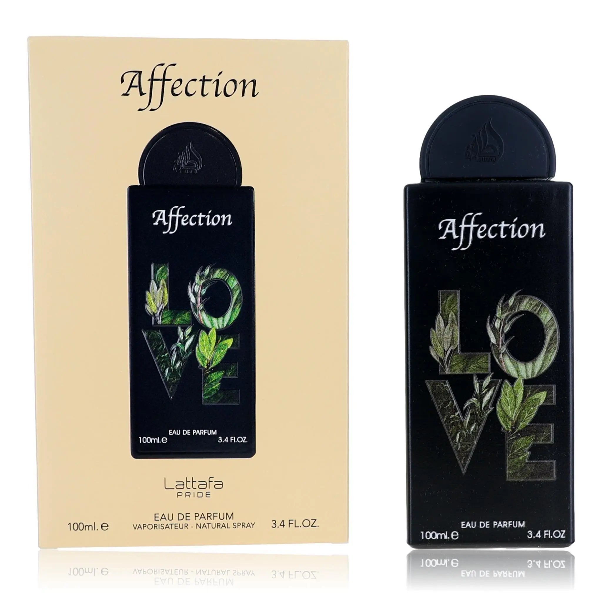 Pride - Affection by Lattafa, Modern Unisex 3.4 oz (100ml) EDP Natural Spray with Love Motif, Ideal Gift Option, Bottle