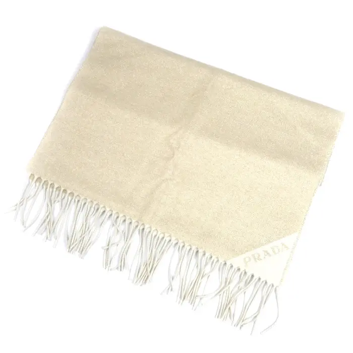 Pre-owned PRADA Silk Small Leather Goods Evening Cashmere Lurex Scarf