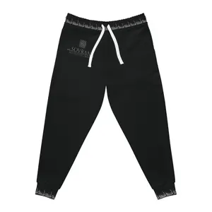 SOVRAN Black Tie-Dye Cuff Athletic Joggers - Comfortable Slim-Fit Sweatpants