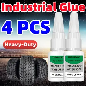 4PCS Magic Glue Shoe Glue New Super Glue Clear, StrongAdhesive,Fast Drying Cyanoacrylate Glue forWood,Rubber,Leather, Plastic, Metal, Rhinestone Jewelry,DIY Crafts